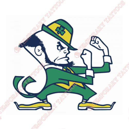 Notre Dame Fighting Irish Customize Temporary Tattoos Stickers NO.5728